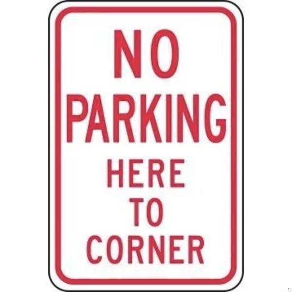 Accuform NO PARKING TRAFFIC SIGN HERE TO FRP103RA FRP103RA - main